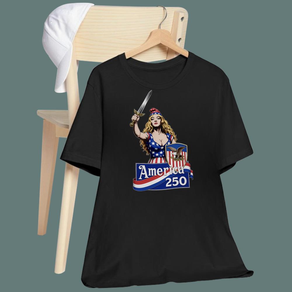 Strong Woman America 250 4th Of July T-Shirt