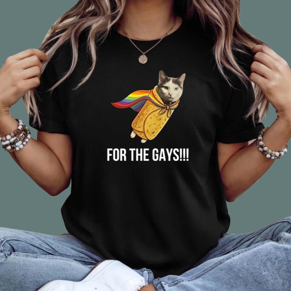 Taco Cat Pride Flag For The Gays T-Shirt