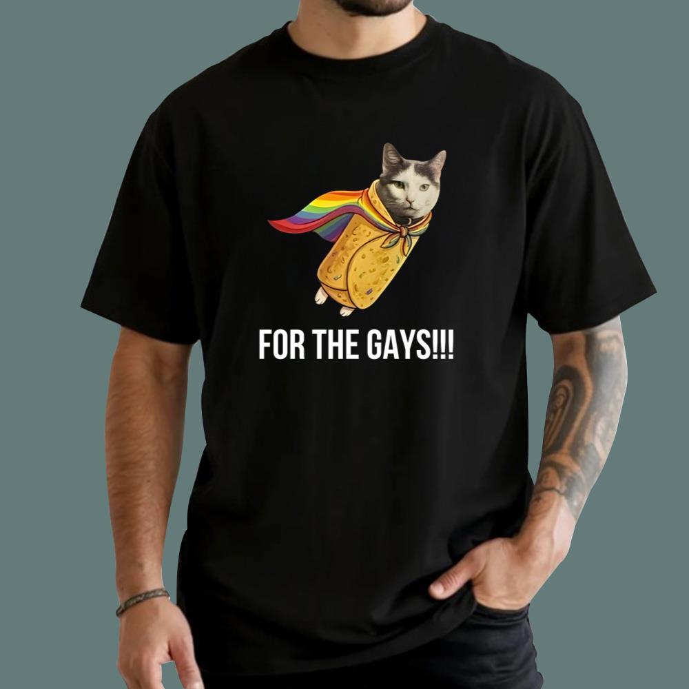 Taco Cat Pride Flag For The Gays T-Shirt