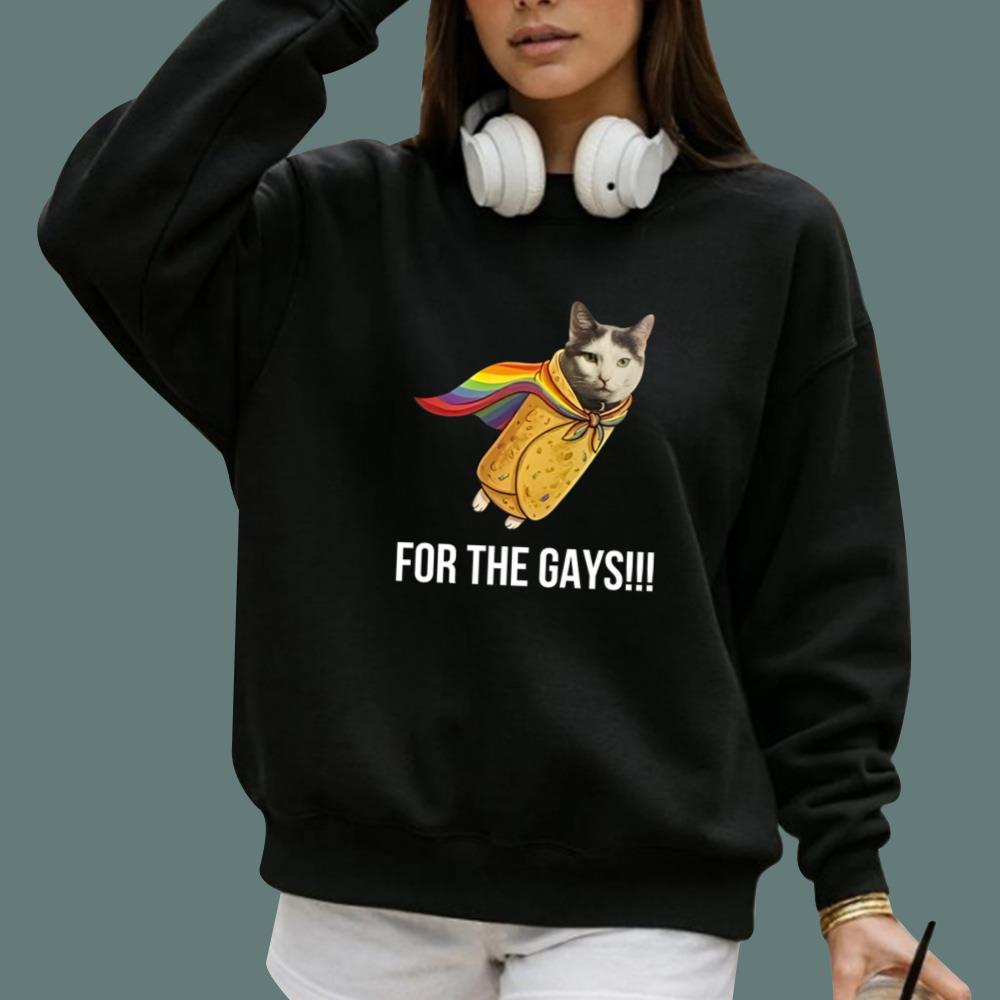Taco Cat Pride Flag For The Gays T-Shirt