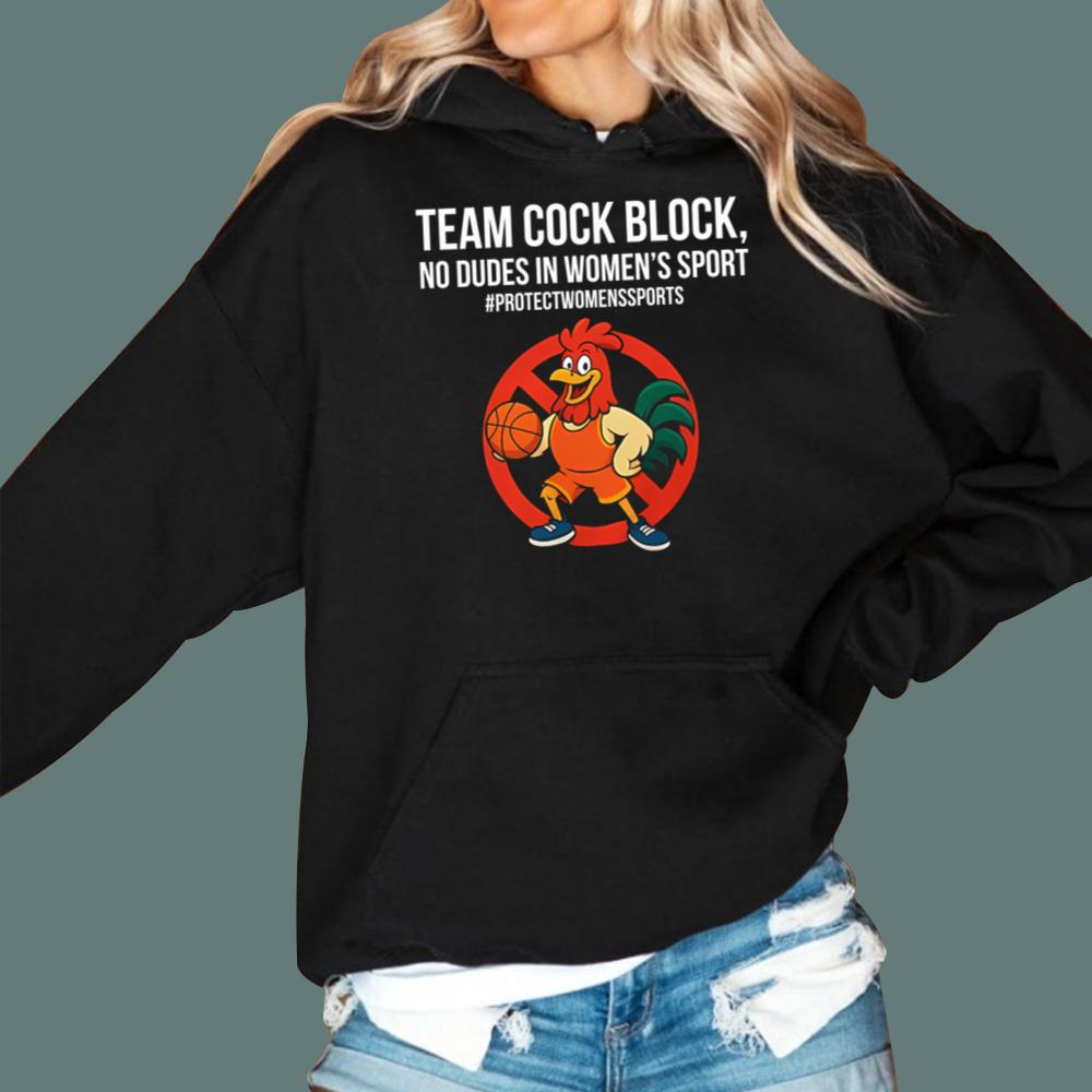 Team Cock Block No Dudes In Women's Sports T-Shirt