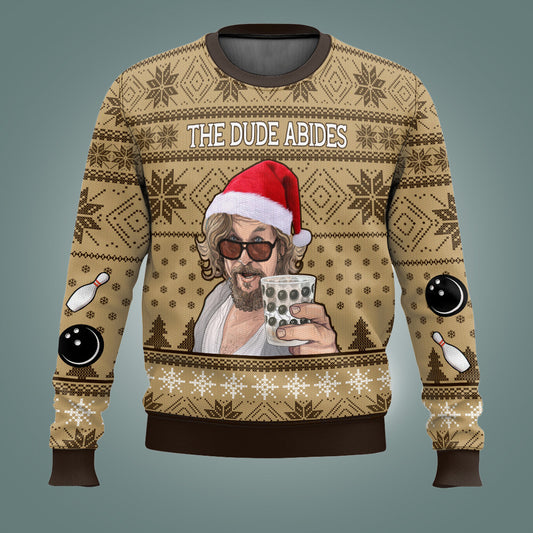 The Dude Abides Ugly Christmas Sweater