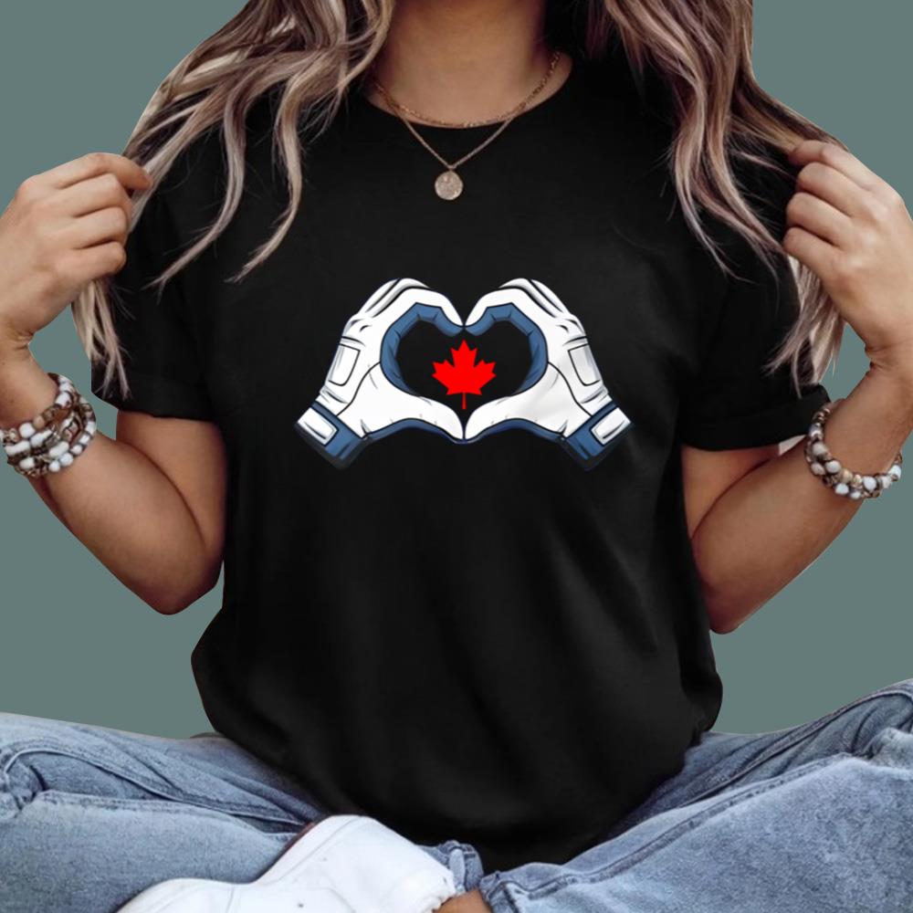 Vladdy Hands Heart Maple Leaf T-Shirt