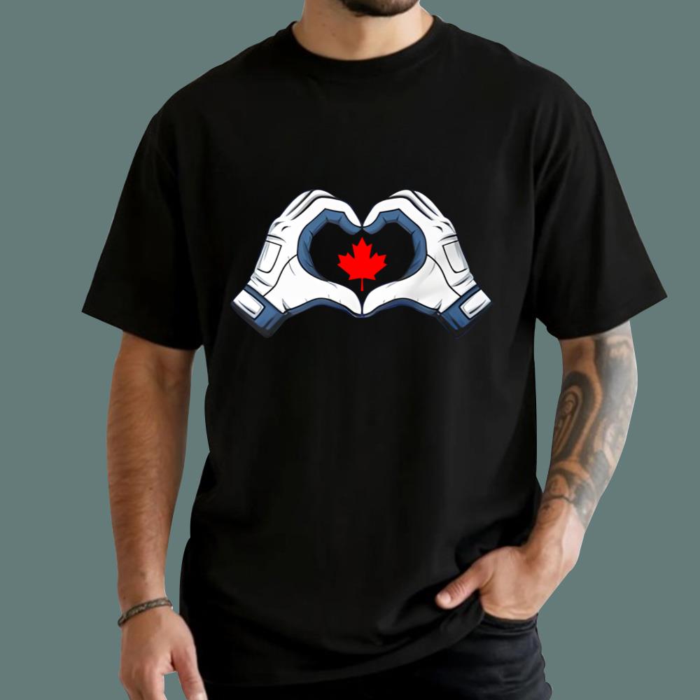 Vladdy Hands Heart Maple Leaf T-Shirt