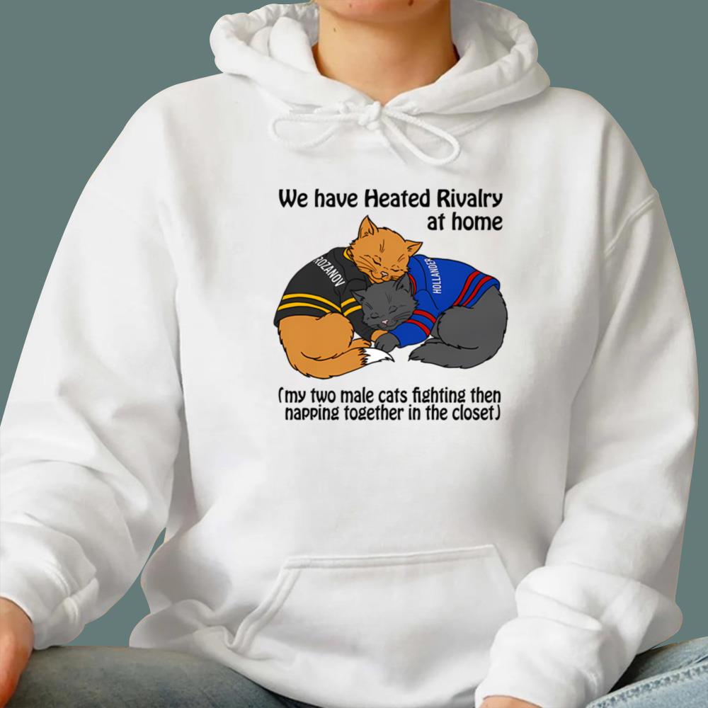 We Have Heated Rivalry At Home My Two Male Cats Fighting T-Shirt