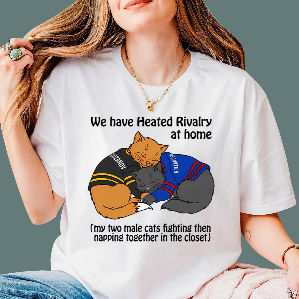 We Have Heated Rivalry At Home My Two Male Cats Fighting T-Shirt