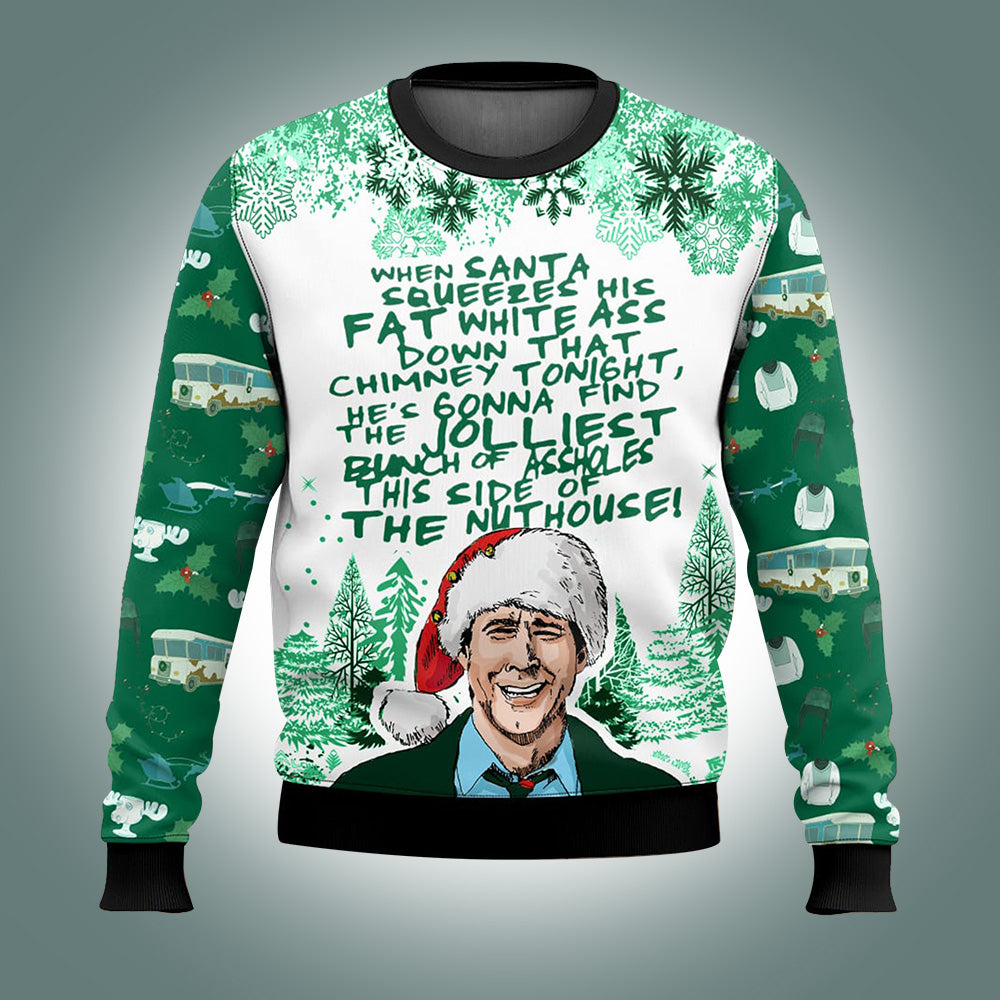 When Santa Squeezes His Fat White Ugly Christmas Sweater
