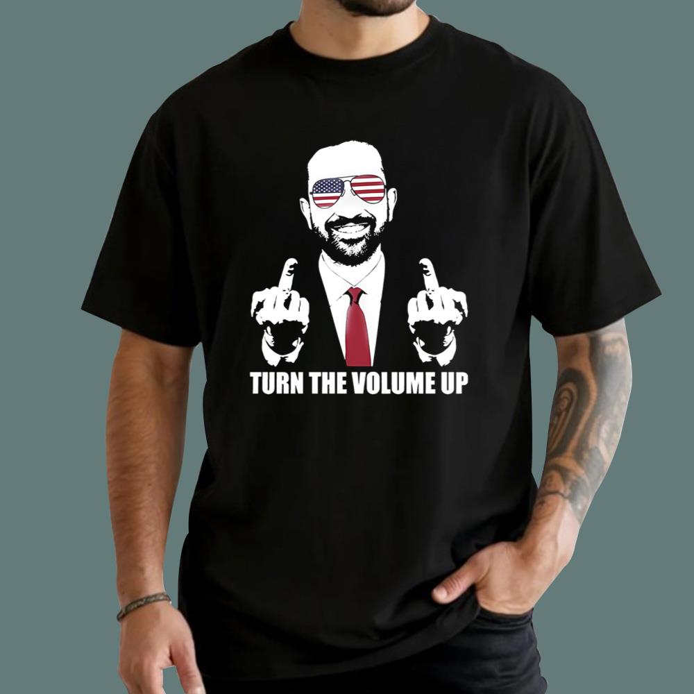 Zohran Mamdani Middle Finger Turn The Volume Up T-Shirt