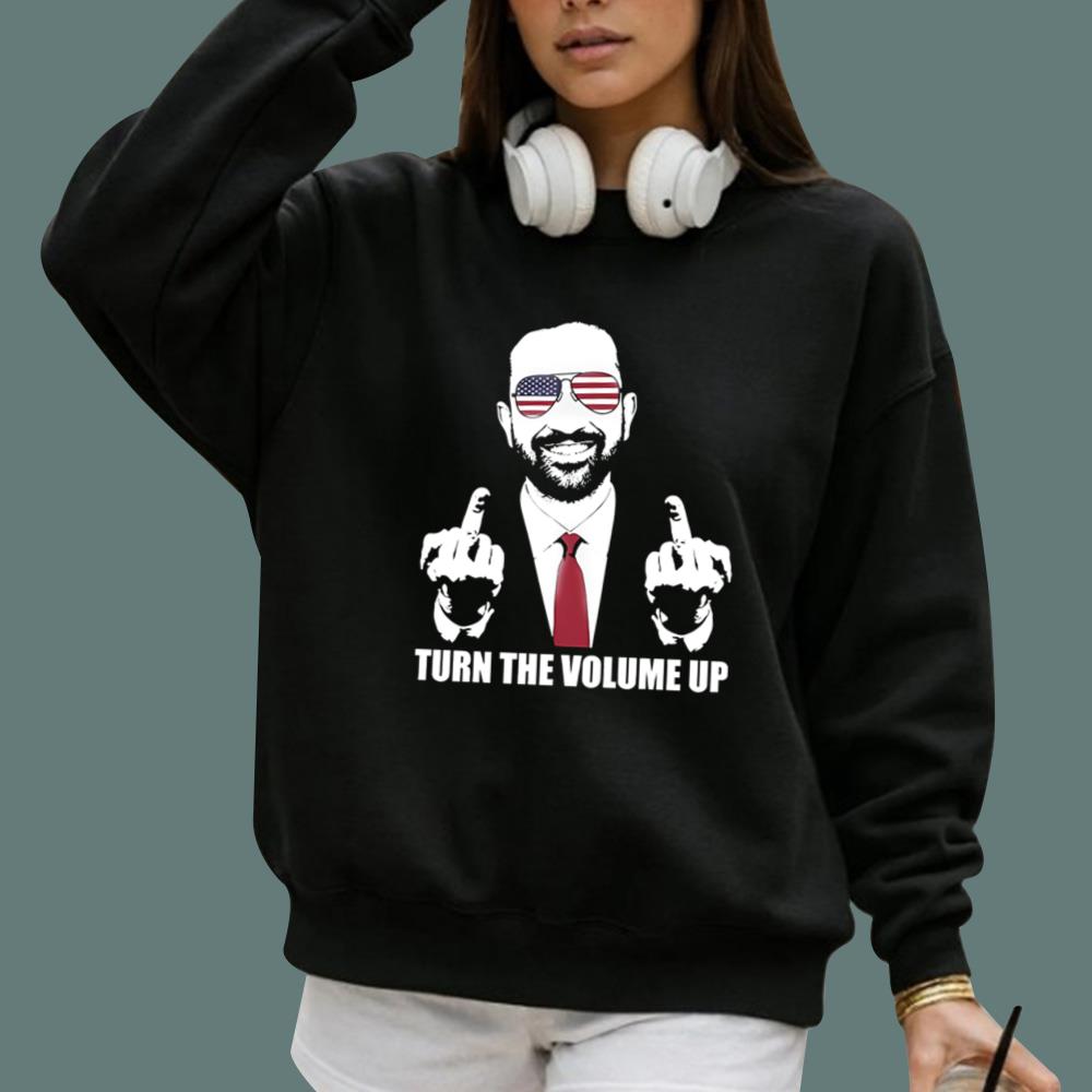 Zohran Mamdani Middle Finger Turn The Volume Up T-Shirt