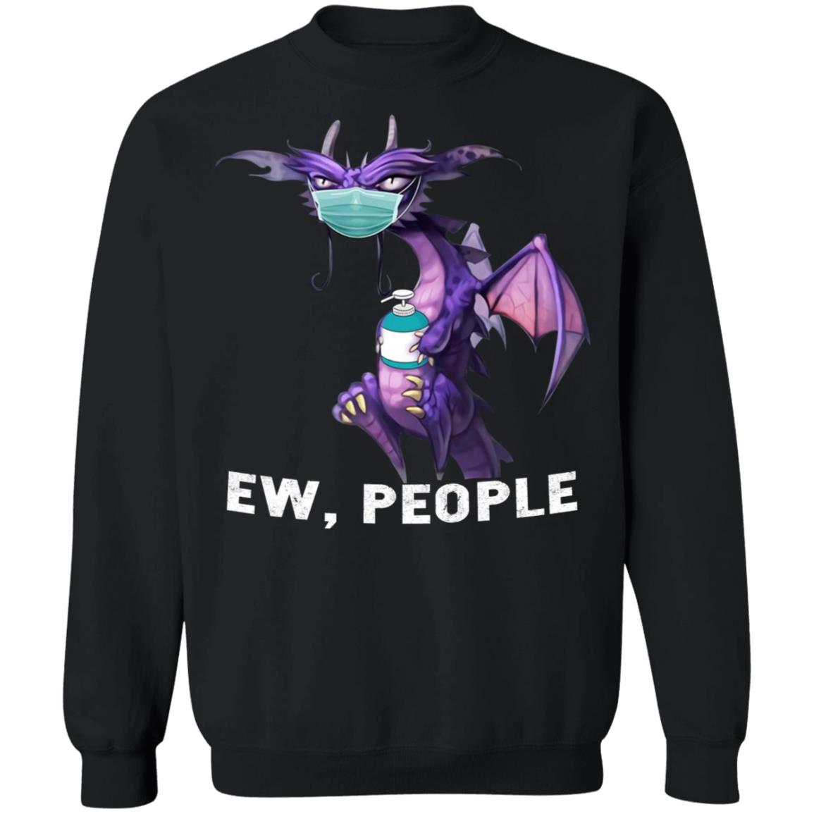 Grumpy Dragon - Ew People Shirt - TeeDragons