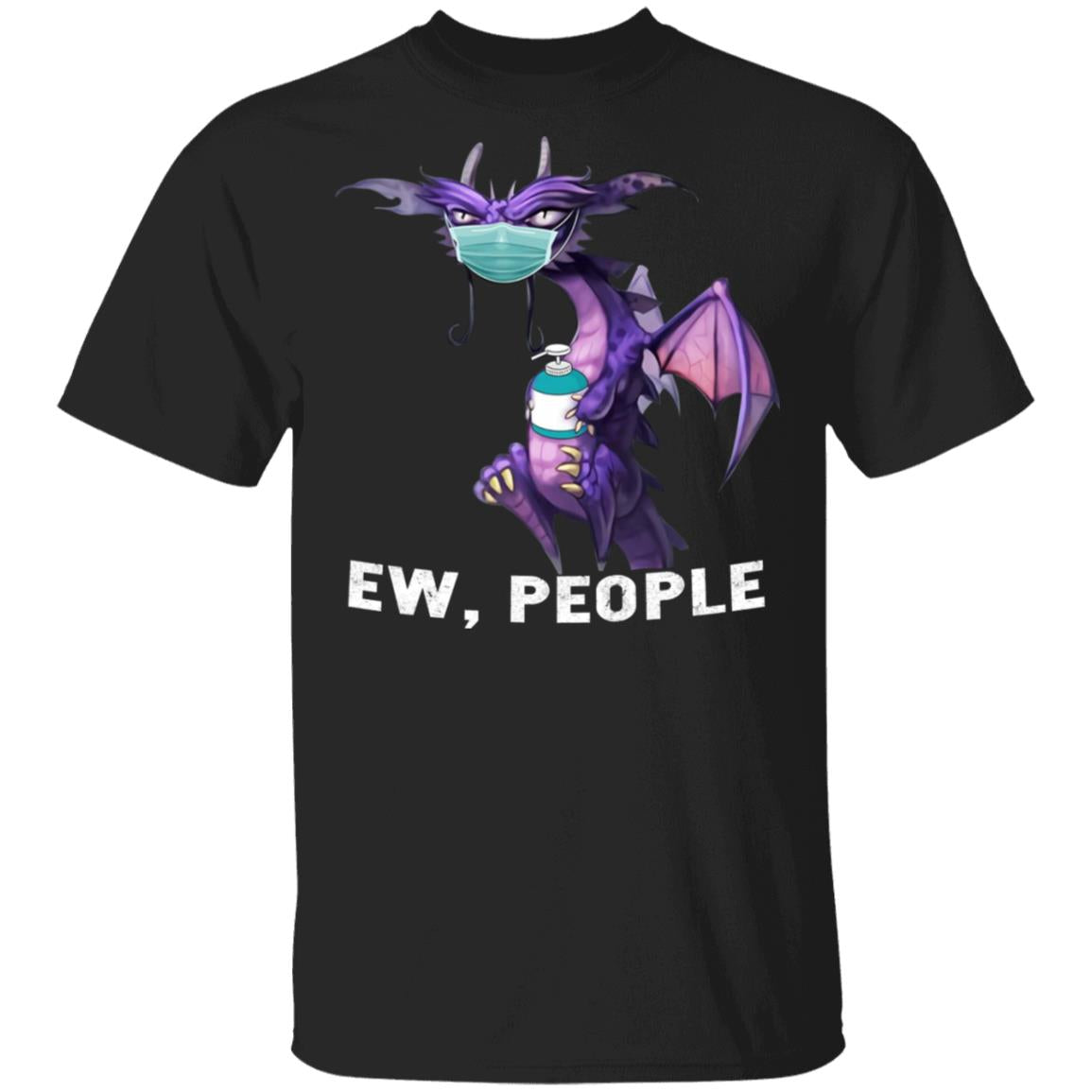 Grumpy Dragon - Ew People Shirt - TeeDragons
