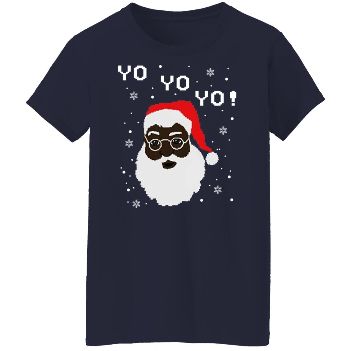 Black Santa Yo Yo Yo Shirt