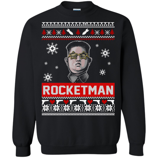 Kim Jong Un Rocketman Christmas Ugly Sweater - TeeDragons