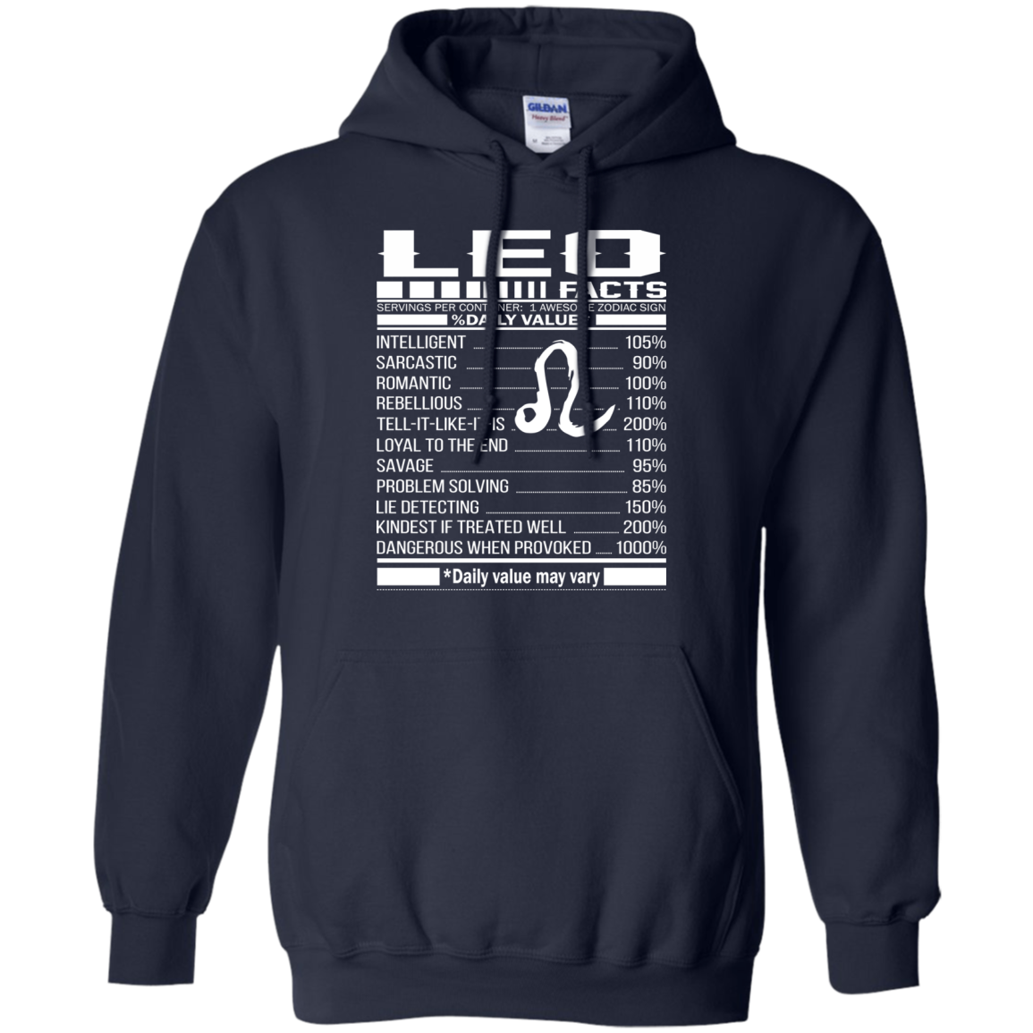 Leo Facts - Awesome Zodiac Sign - %Daily Value Shirt, Hoodie, Tank - TeeDragons