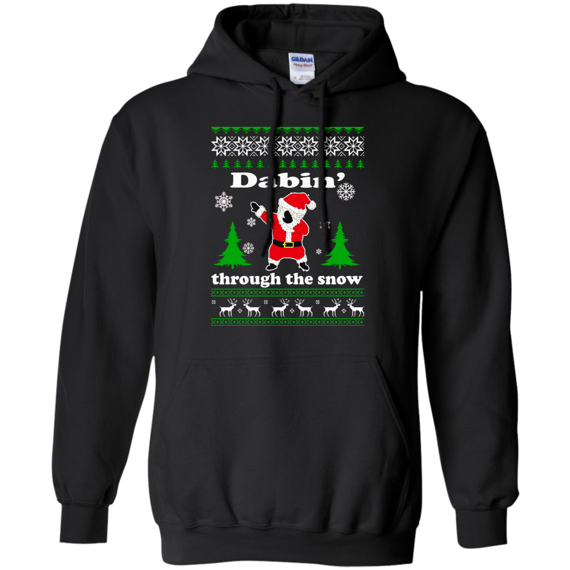 Dabbin Through the Snow Santa Ugly Christmas Sweater - TeeDragons