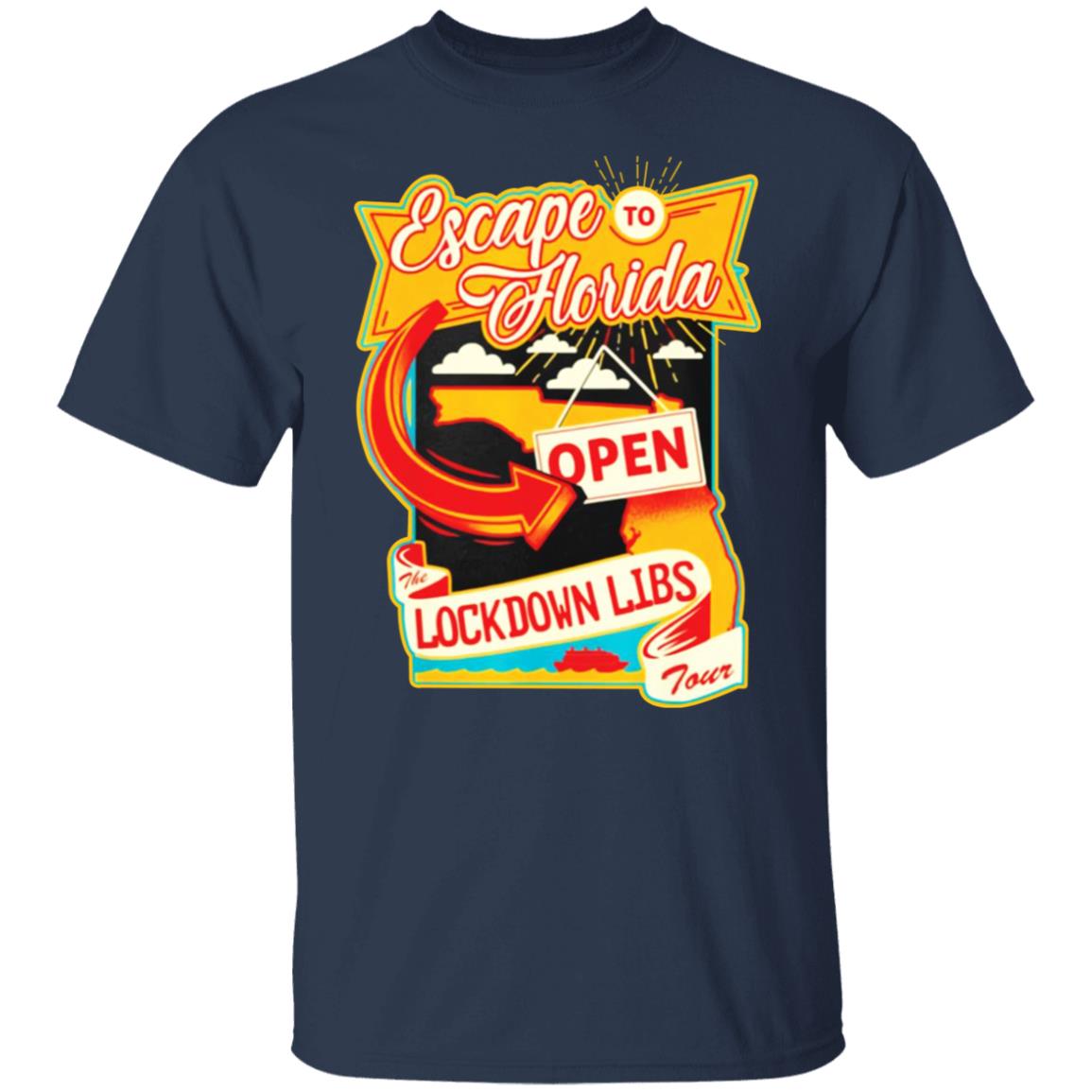 Desantis Escape To Florida Open Lockdown Libs Tour Shirt