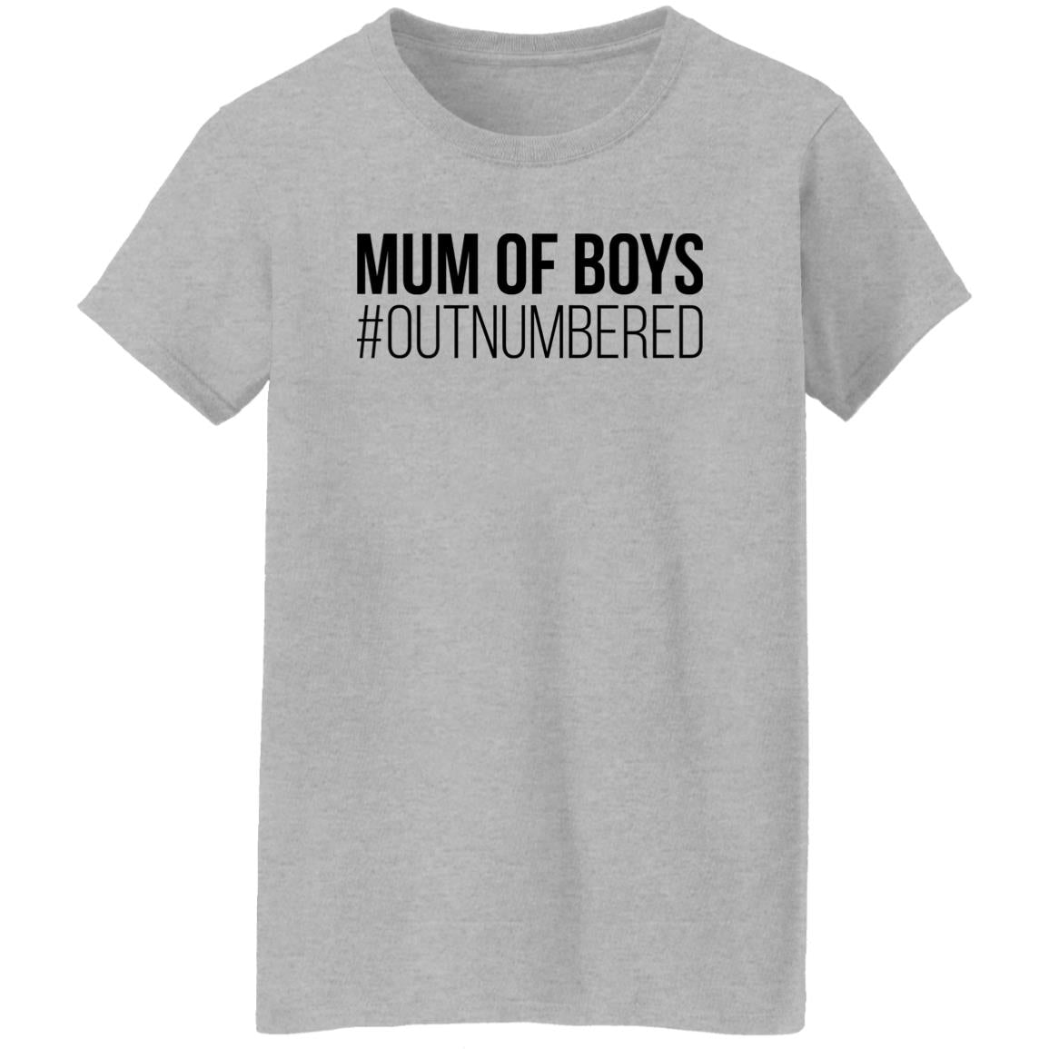 Mum Of Boys #Outnumbered Shirt