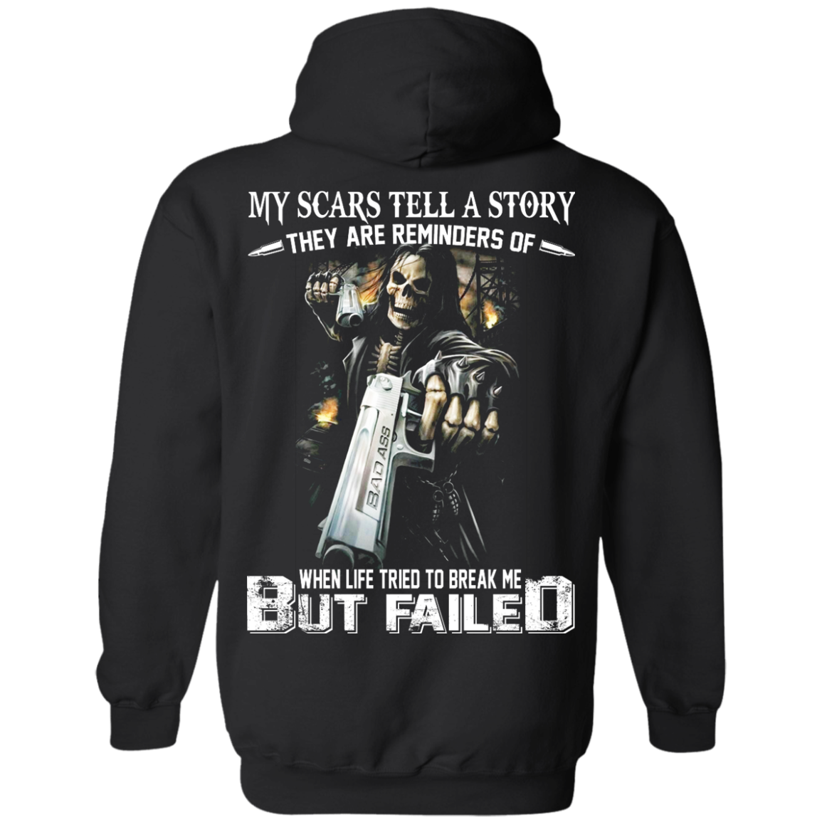 When Life Tried To Break Me But Failed Shirt - Back Design - TeeDragons