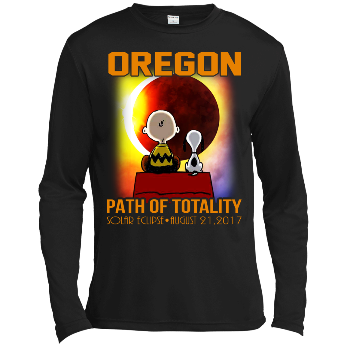 Snoopy and Charlie Brown - Oregon - Path Of Totality Solar Eclipse T-Shirt - TeeDragons