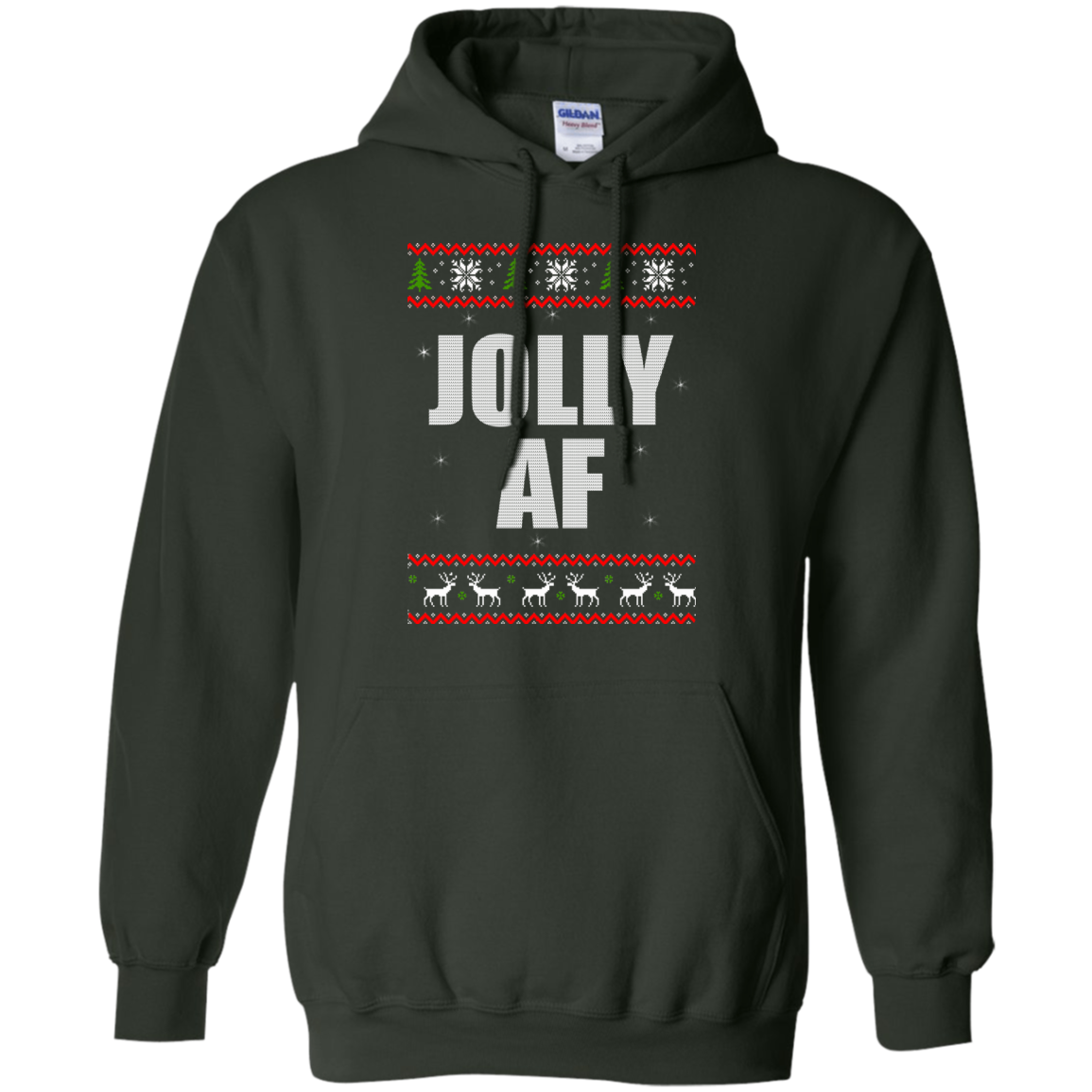 Jolly AF Christmas Sweater, Hoodie - TeeDragons