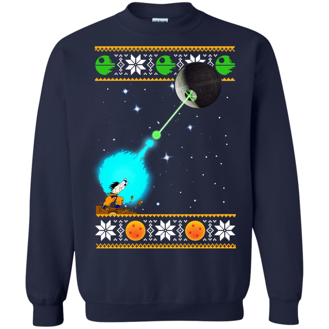 Songoku Kamehameha Death Plannet Christmas Sweater - TeeDragons