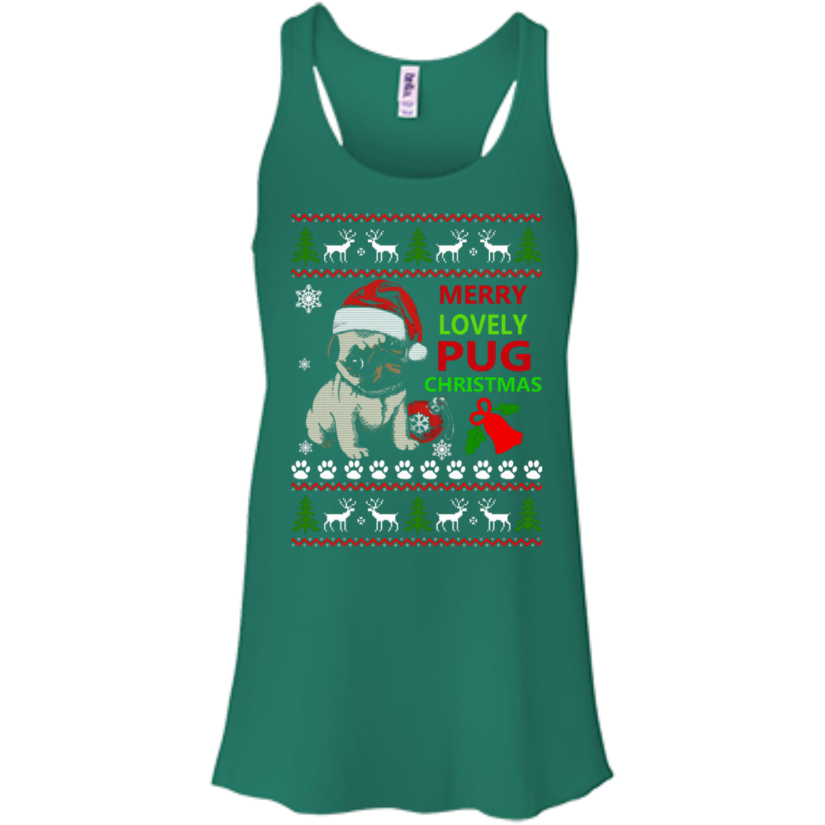 Merry Lovely Pug Christmas Sweater. Hoodie - TeeDragons