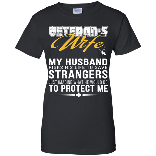 Veteran's Wife - Husband Protect Me T-Shirt, Hoodie, Tank - TeeDragons