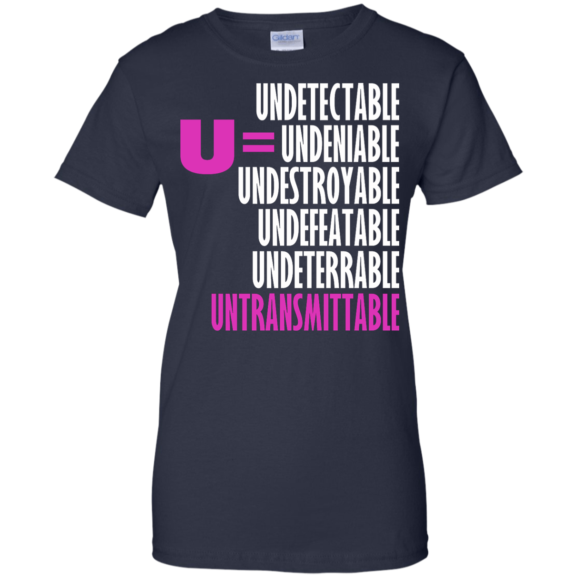 Undetectable - Undeniable - Undestroyable - Undefeatable - Undeterrable - Untransmittable T-Shirt - TeeDragons