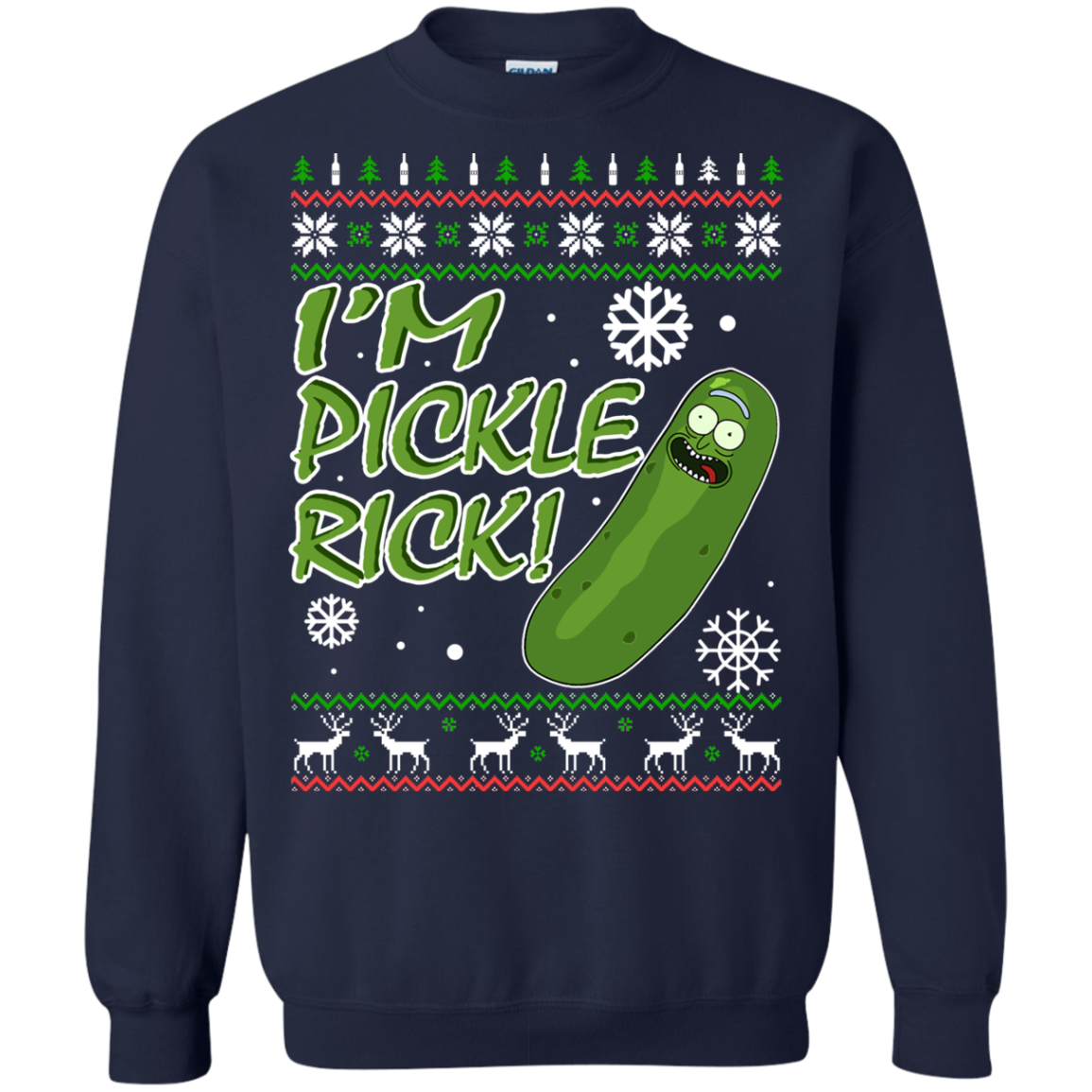 Pickle rick 2025 ugly sweater