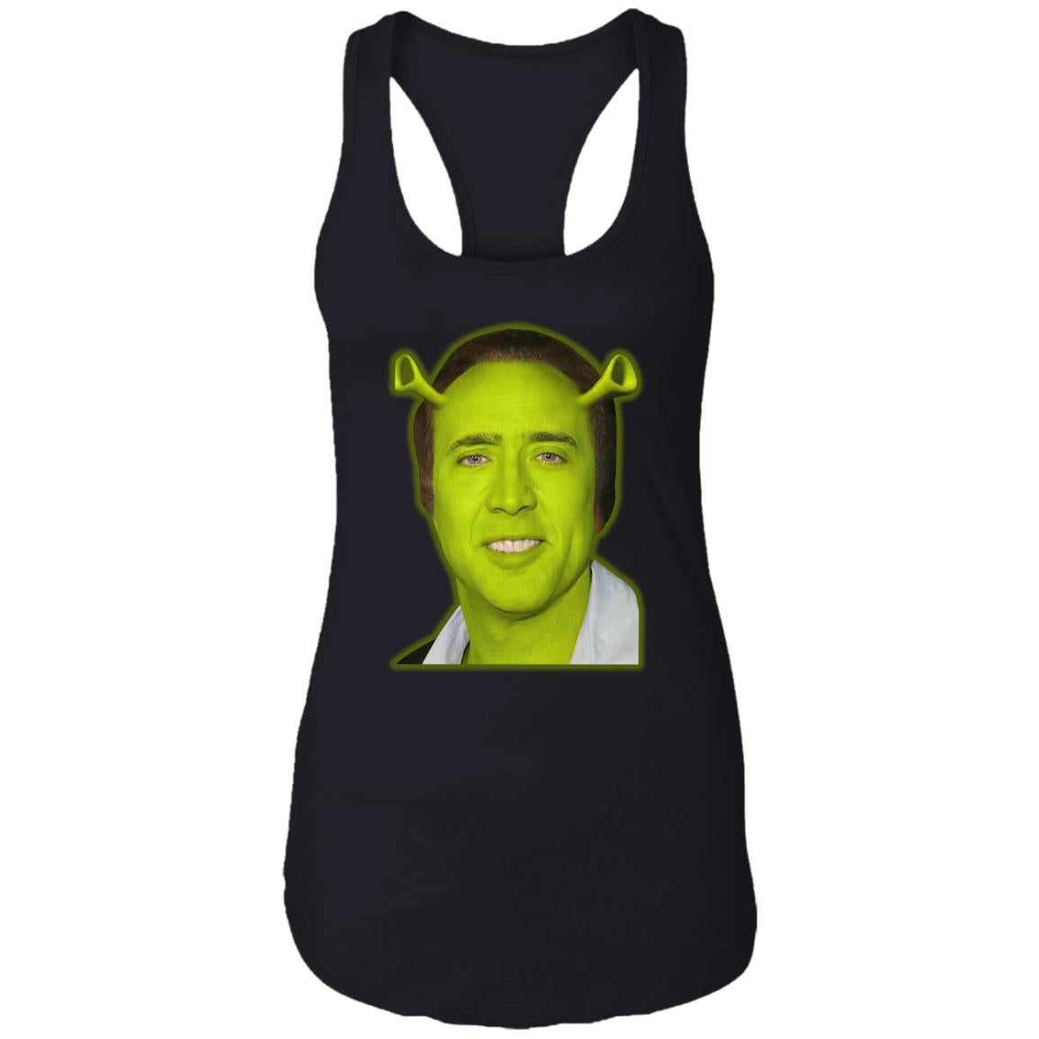 Shrek And Nicolas Cage Face Shirt