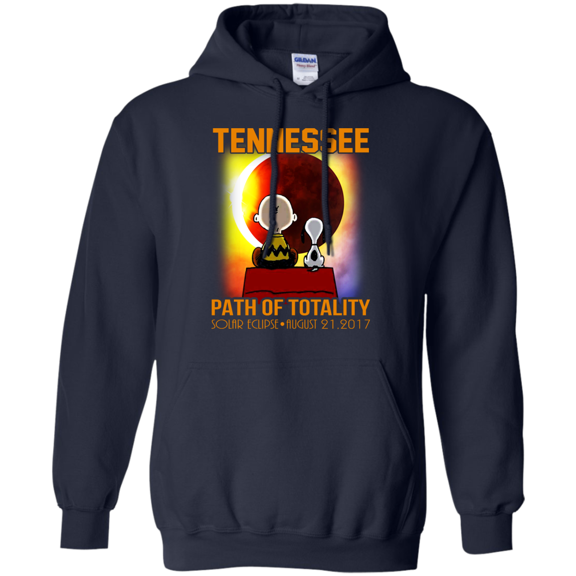 Snoopy and Charlie Brown - Tennessee - Path Of Totality Solar Eclipse T-Shirt - TeeDragons