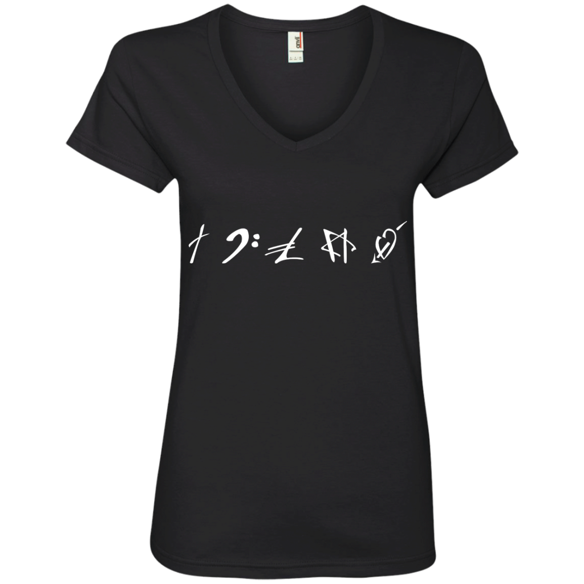 The symbols stand for Faith, Music, Money, Religion and Love Vneck Tee - TeeDragons