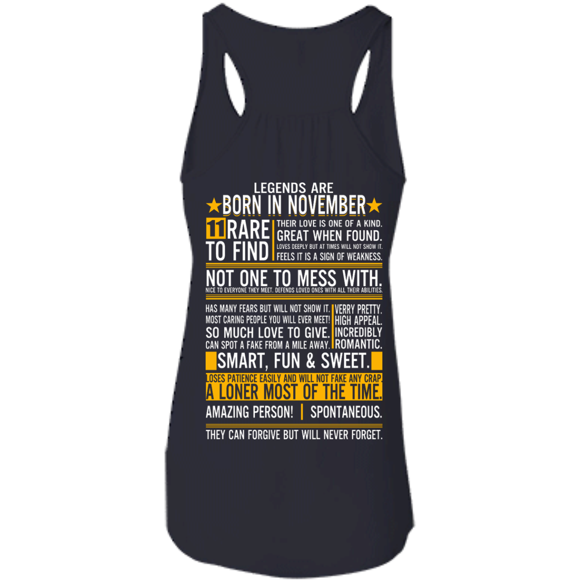Legends Are Born In November - 11 Rare to Find Shirt - Back Design - TeeDragons