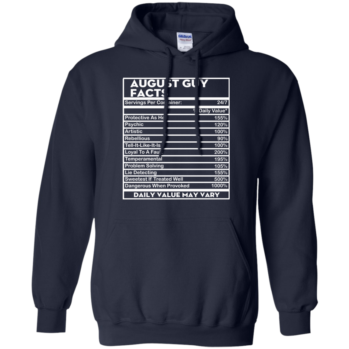 August Guy Facts - Servings Per Container 24/7 Shirt, Hoodie - TeeDragons