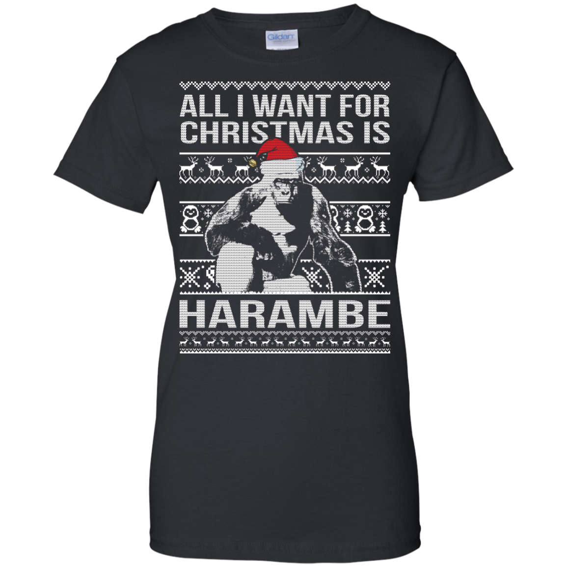 All I Want For Christmas Is Harambe Christmas Sweater TeeDragons