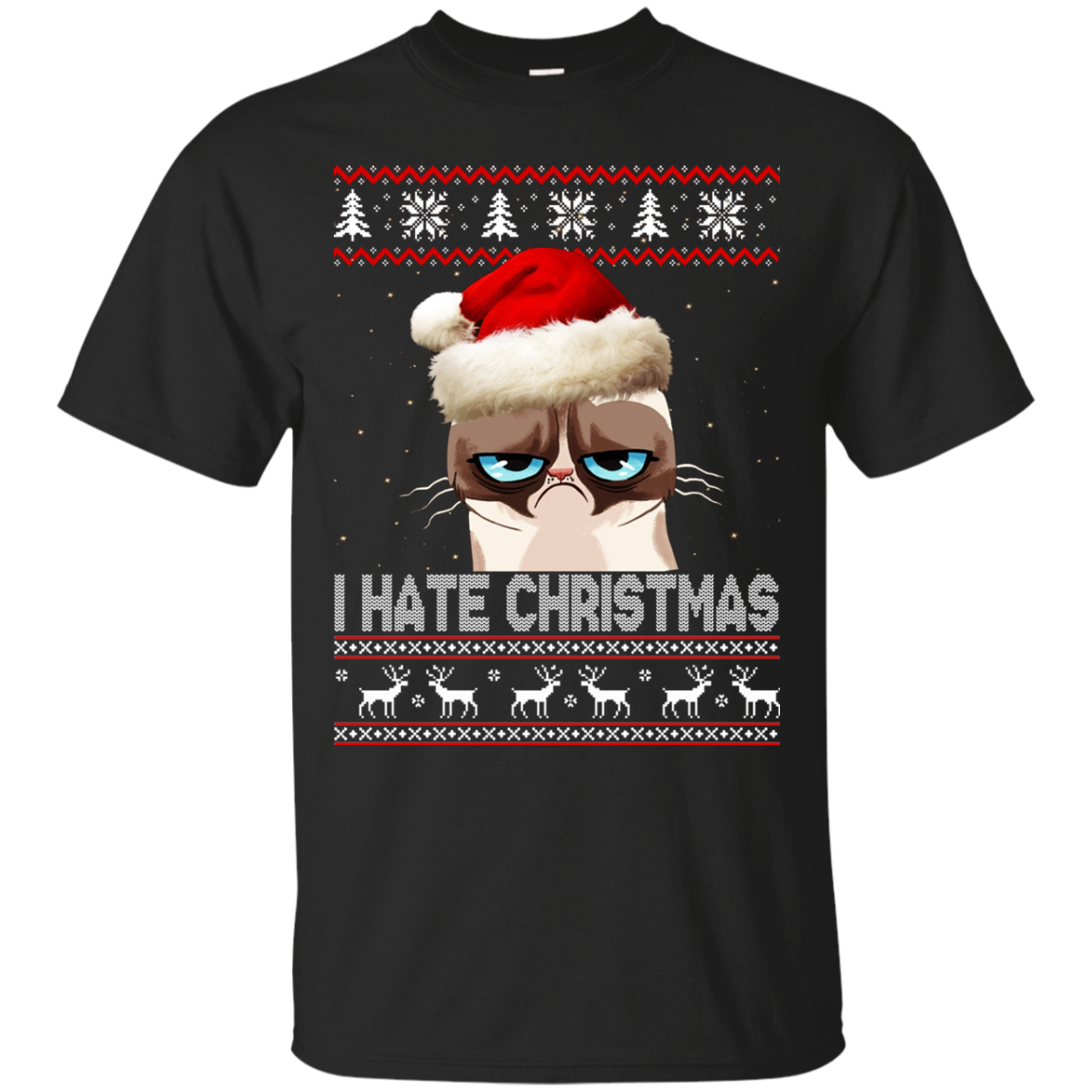 Grumpy I Hate Christmas Sweater Hoodie TeeDragons