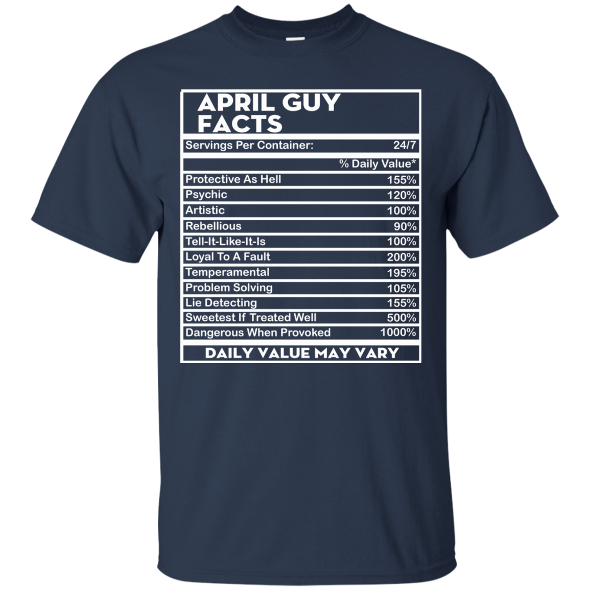 April Guy Facts - Servings Per Container 24/7 Shirt, Hoodie - TeeDragons