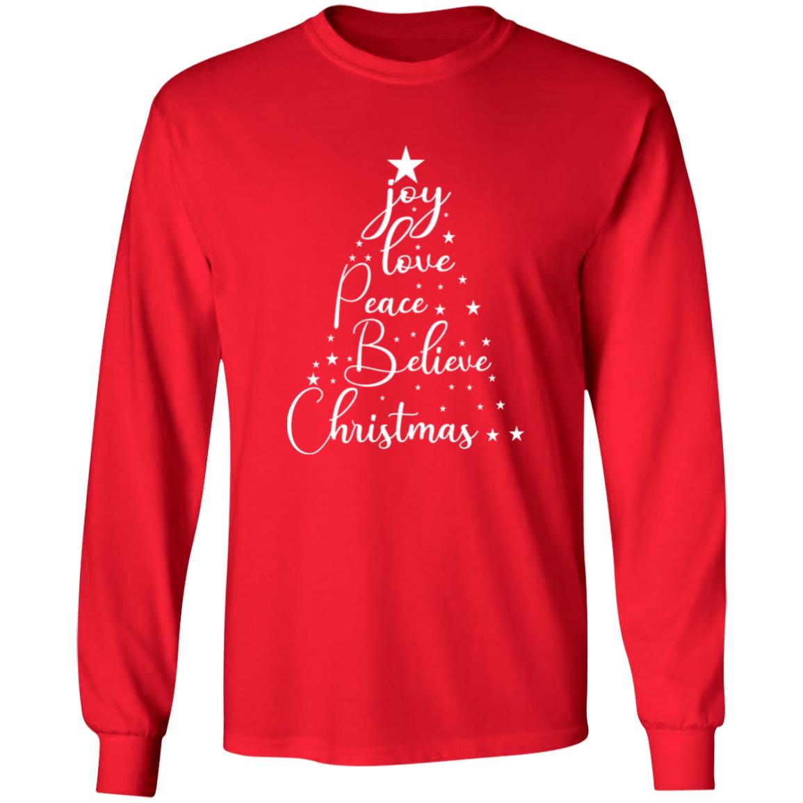 Joy Love Peace Believe Christmas Shirt
