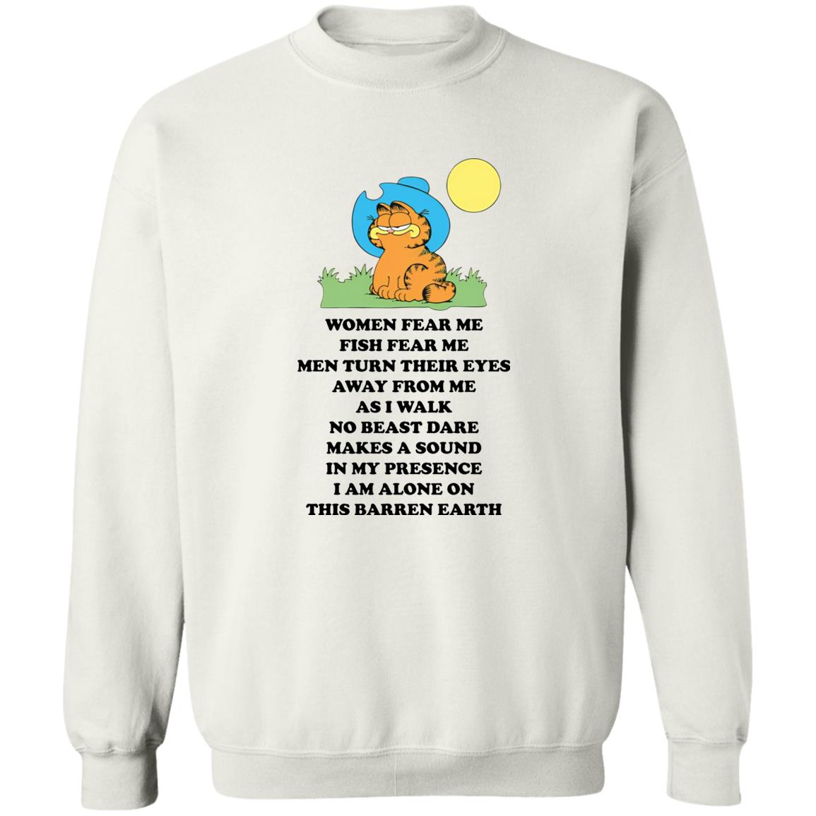 Garfield Women Fear Me Fish Fear Me Men Turn Their Eyes Shirt