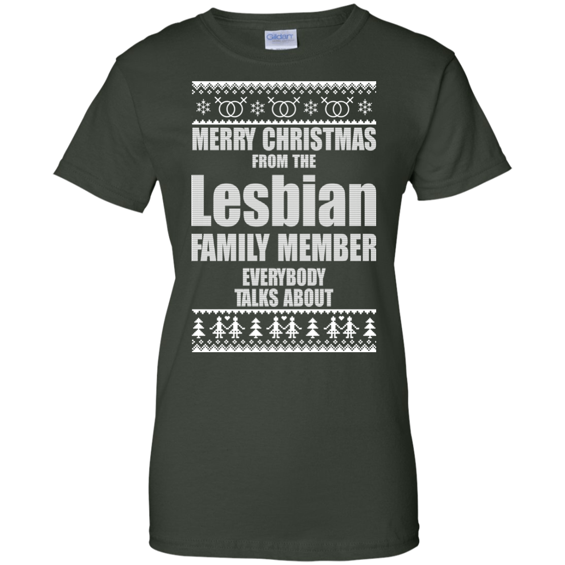 Merry Christmas From The Lesbian Family Member Christmas Sweater - TeeDragons