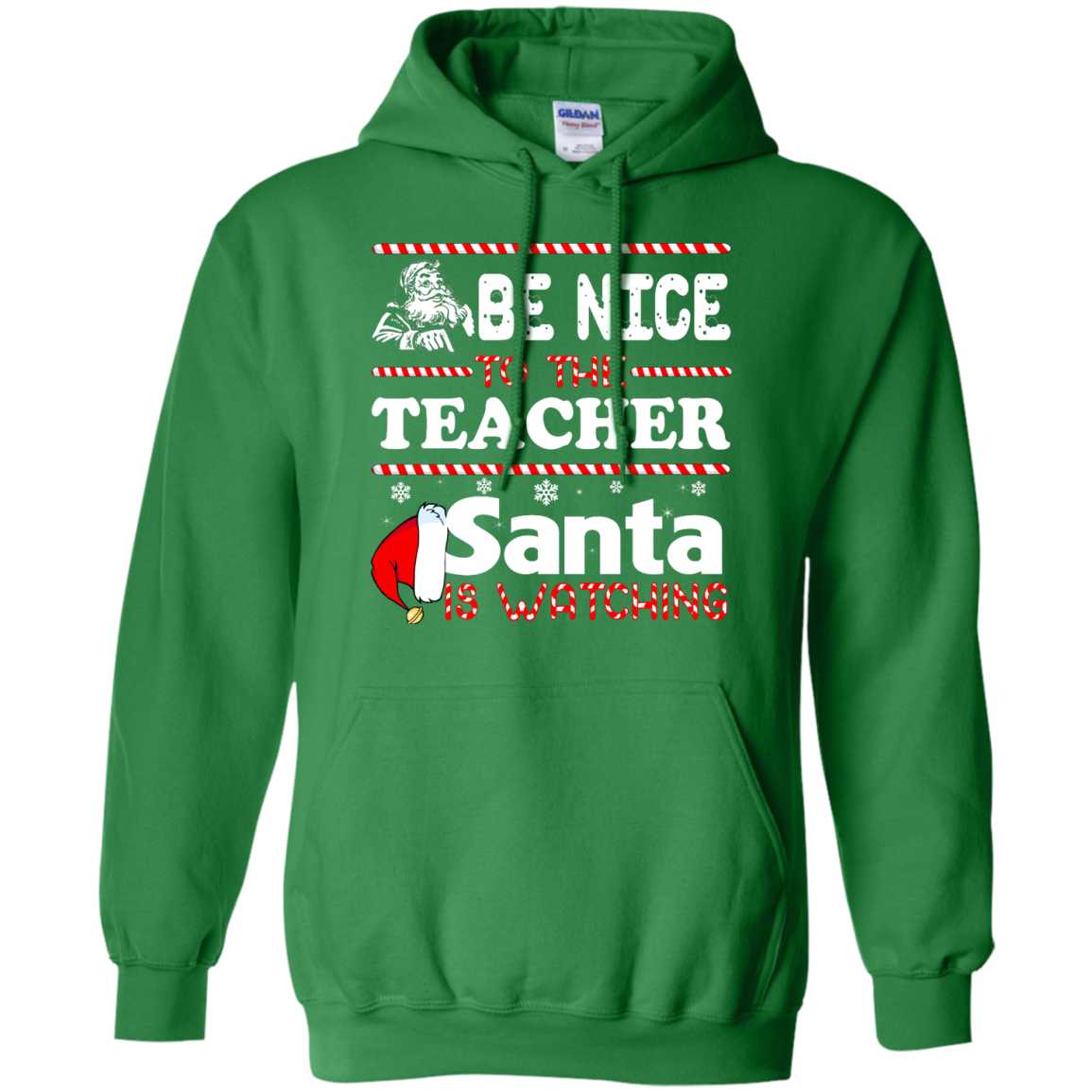Be Nice To The Teacher Santa Is Watching Shirt, Hoodie, Tank - TeeDragons