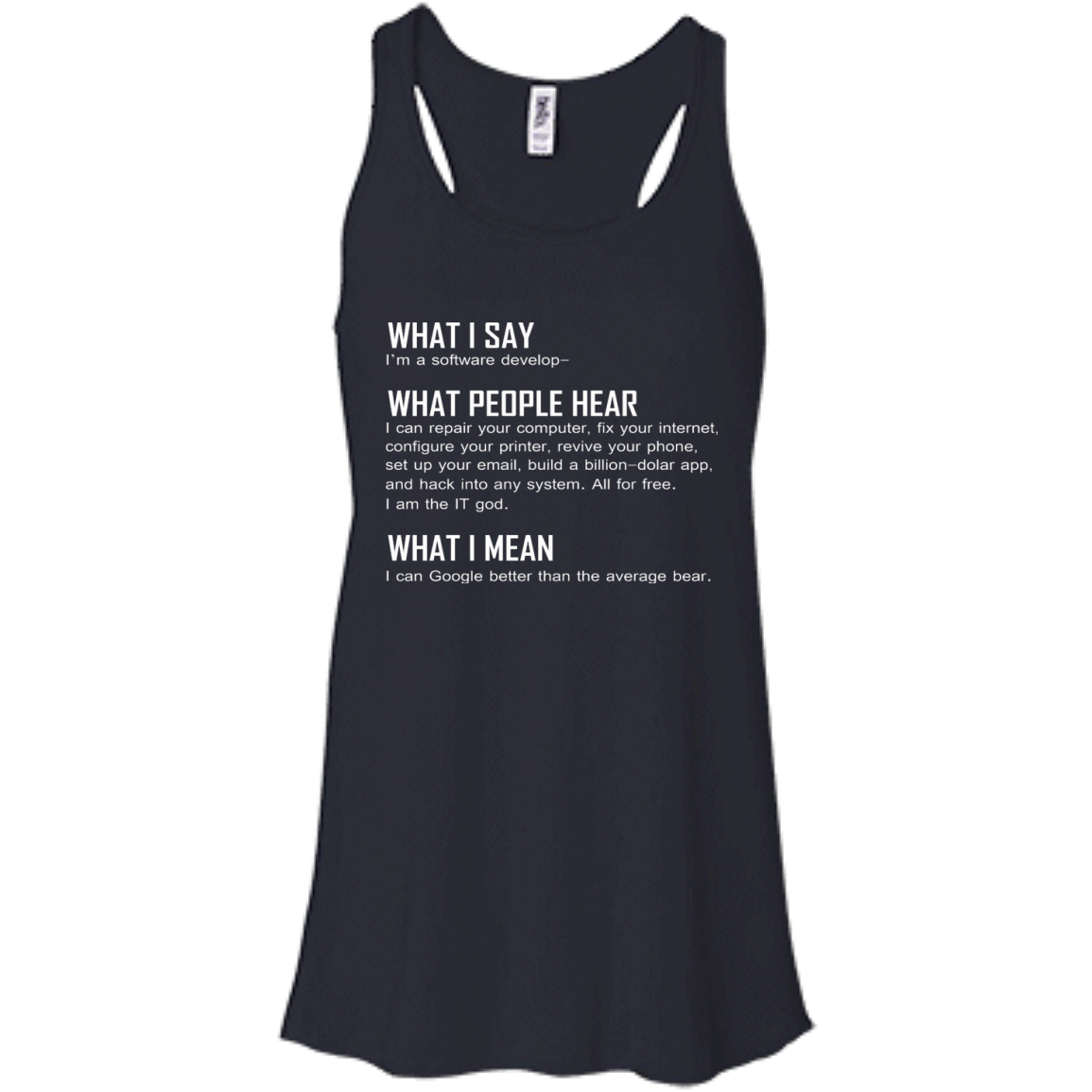 What I Say I'm A Software Develop Shirt, Hoodie, Tank - TeeDragons