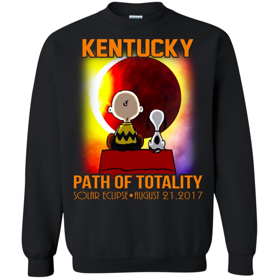 Snoopy and Charlie Brown - Kentucky - Path Of Totality Solar Eclipse T-Shirt - TeeDragons