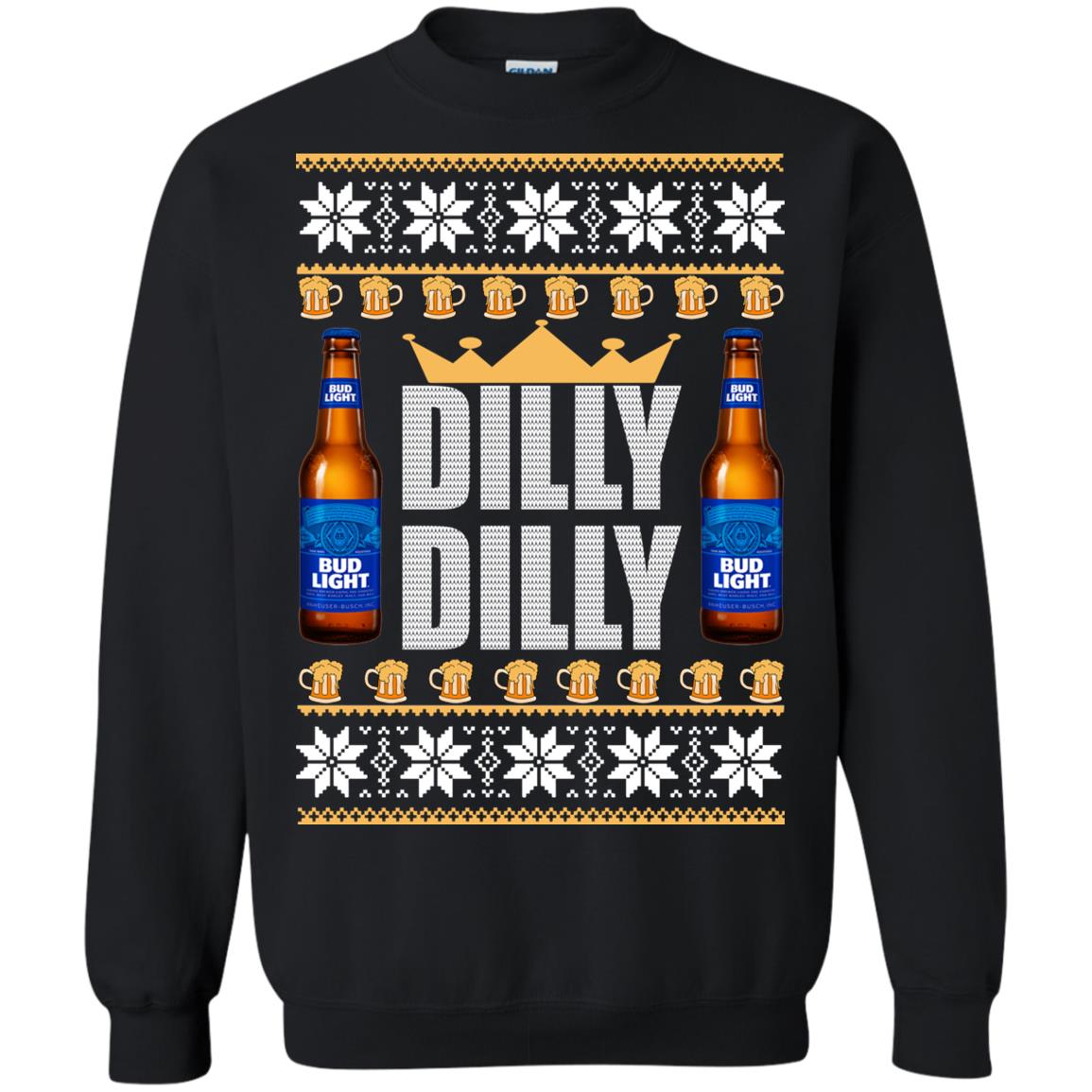 Bud Light Dilly Dilly Beer Christmas Sweater - TeeDragons
