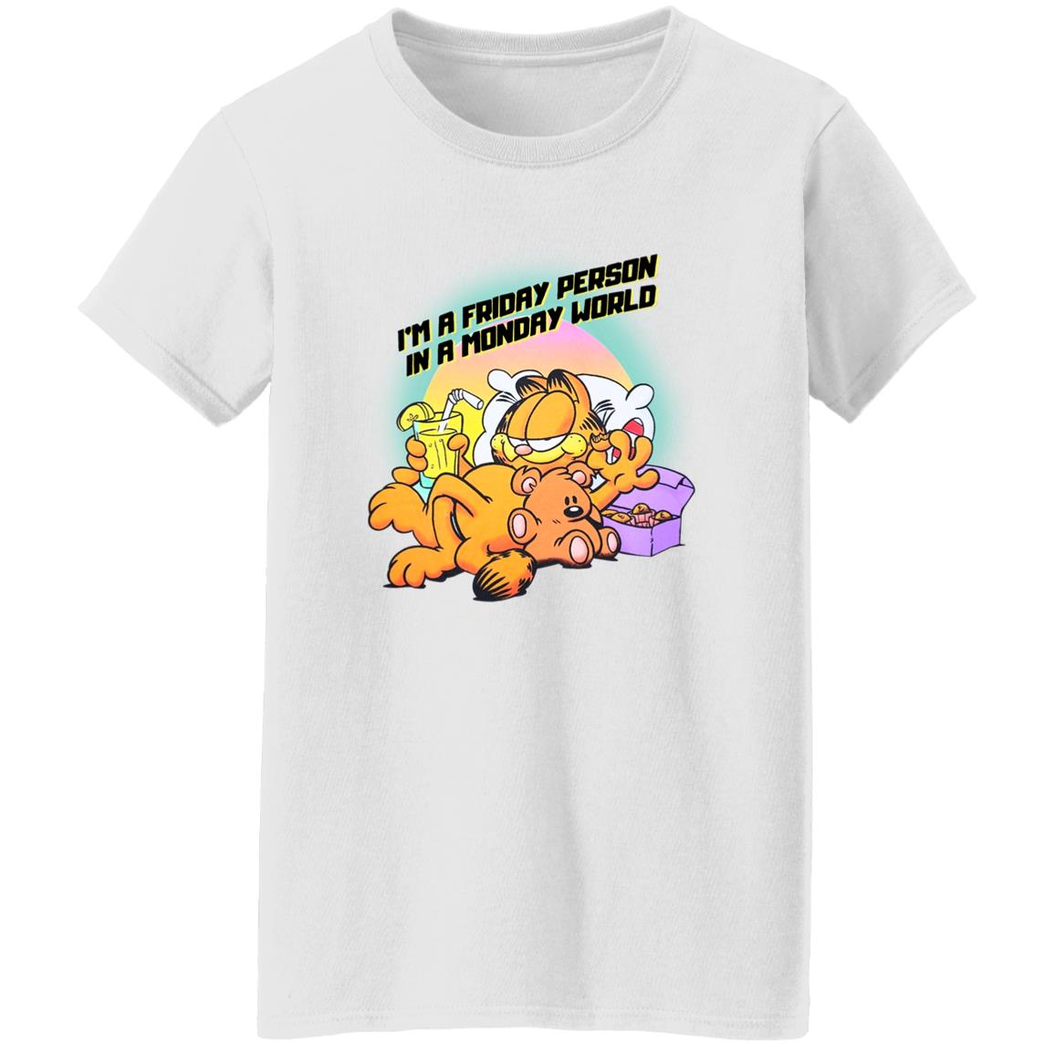 Garfield I’m A Friday Person In A Monday World Shirt