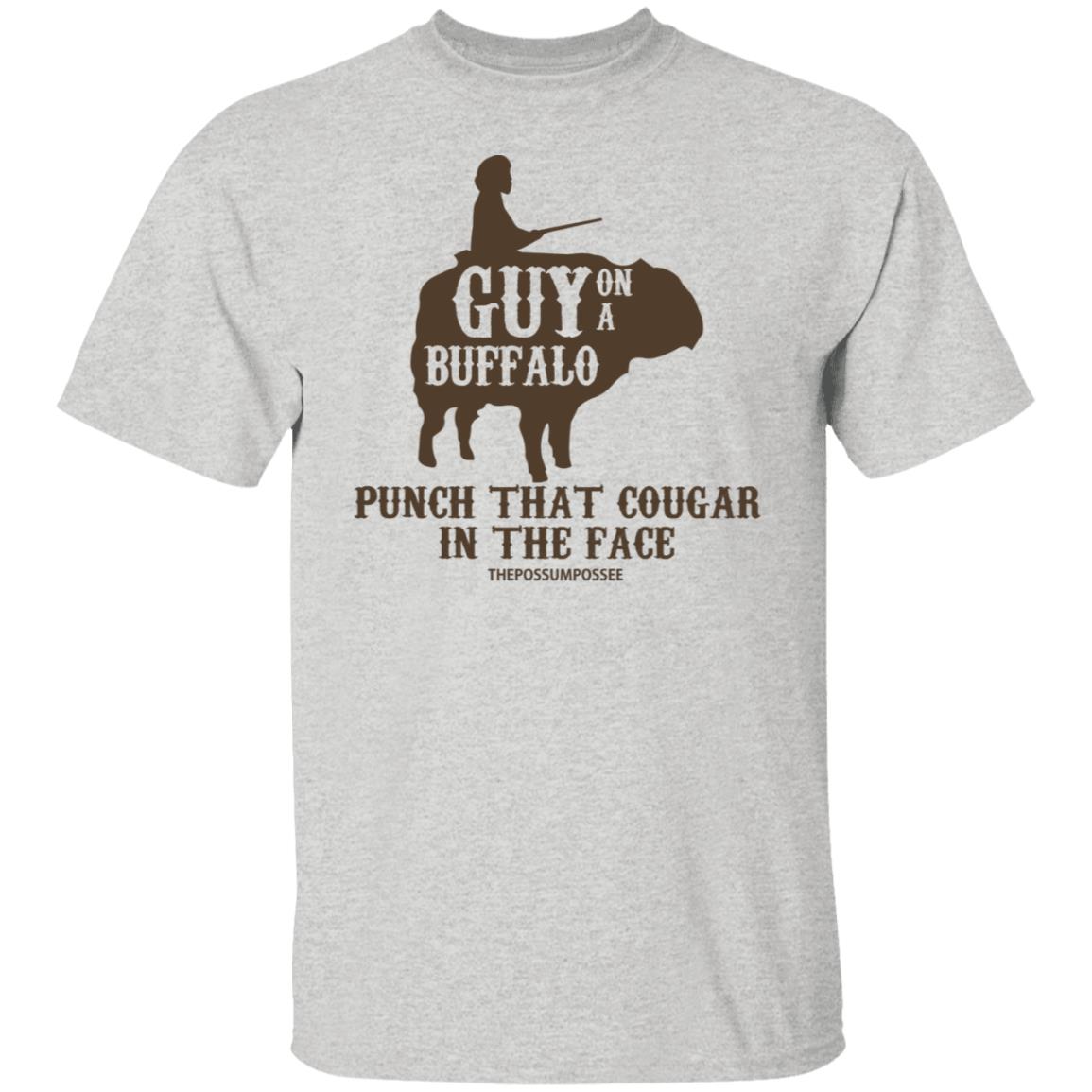 Guy On A Buffalo Punch That Cougar In The Face Shirt