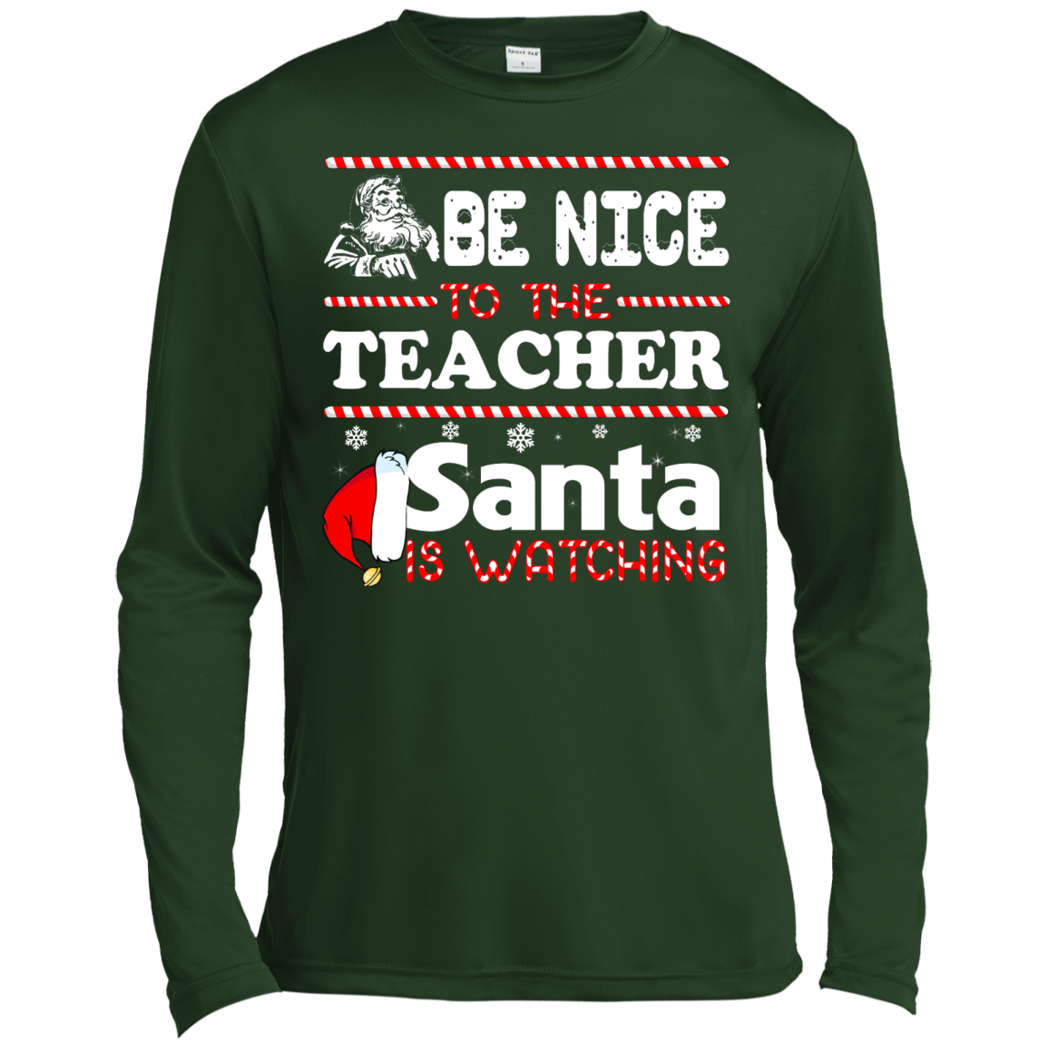 Be Nice To The Teacher Santa Is Watching Shirt, Hoodie, Tank - TeeDragons
