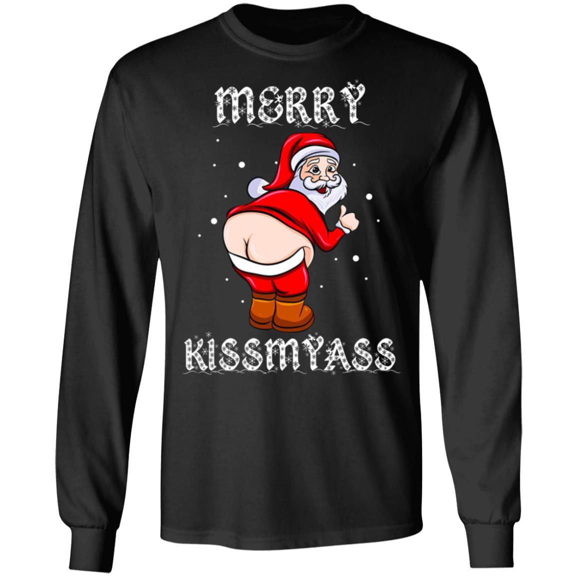 Santa Merry Kiss My Ass Shirt