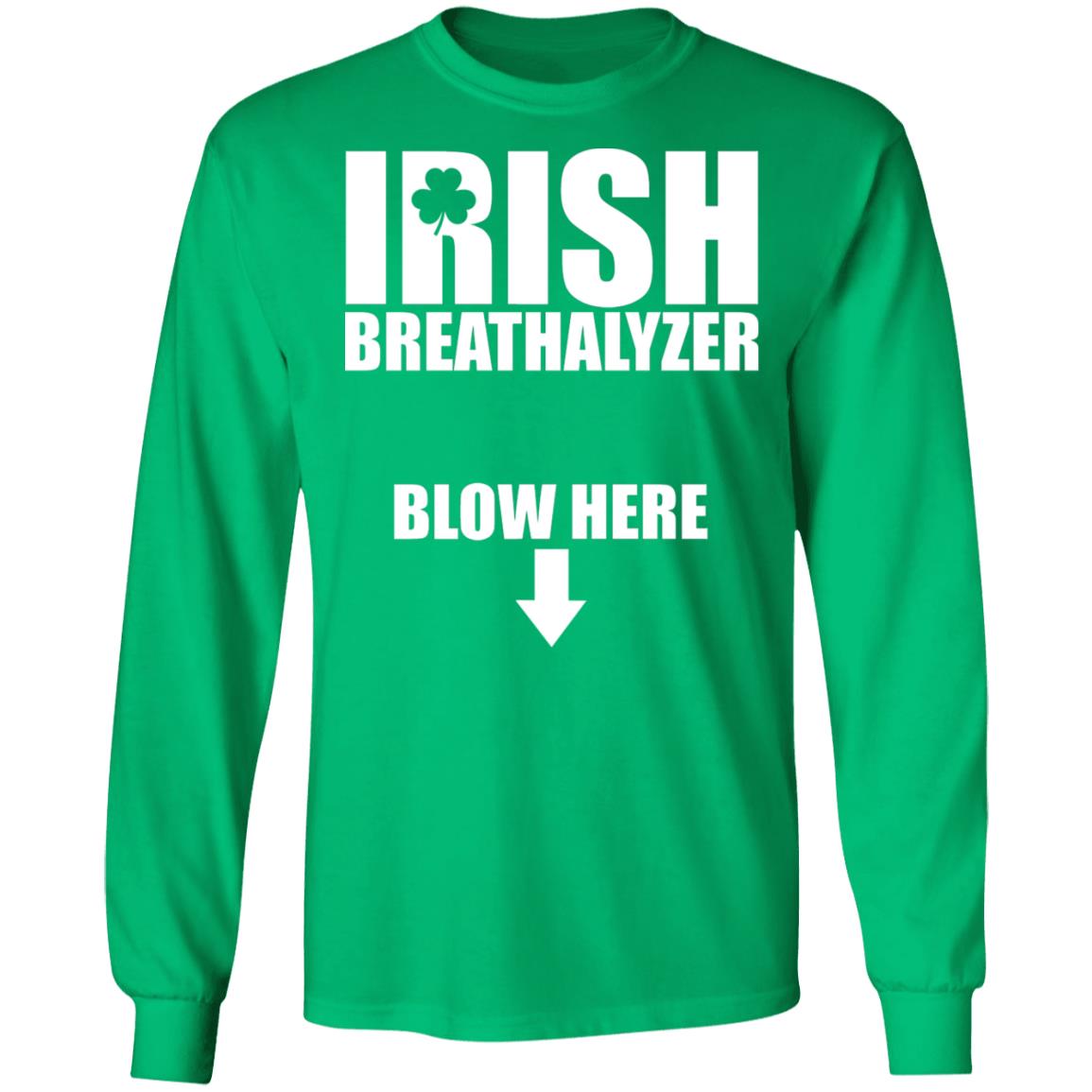 Irish breathalyzer blow here shirt