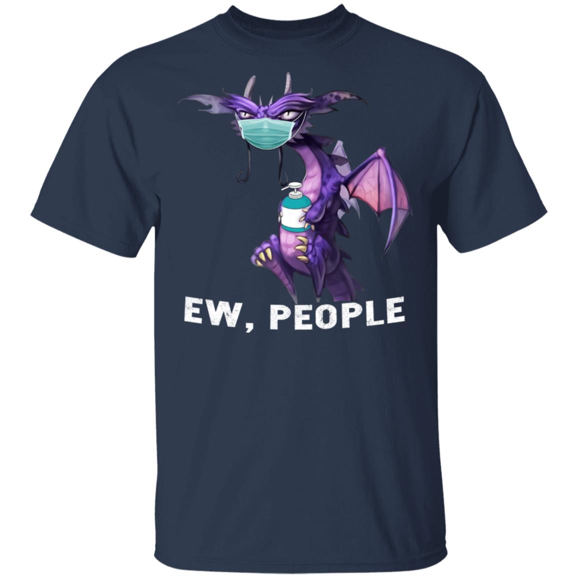 Grumpy Dragon - Ew People Shirt - TeeDragons
